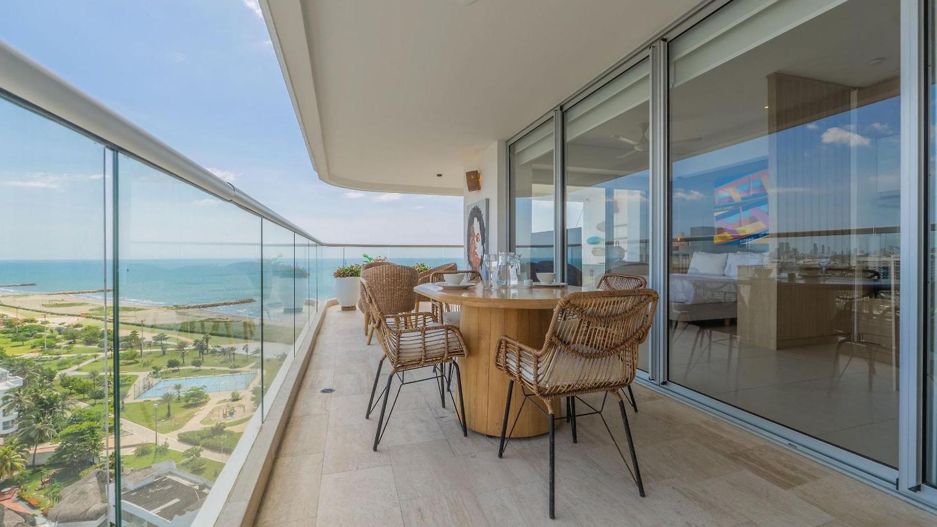Apartamento Balcón Panorámico y Vista al Mar CB1501 Cartagena