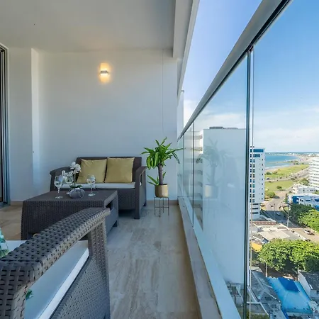 Apartamento Balcón Panorámico Y Vista Al Mar Cb1501 *